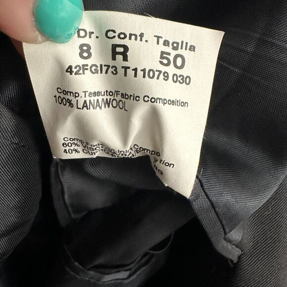 Thierry Mugler Paris Men's Black 3 Button Wool Blazer Jacket US 40 R / EU 50 - Picture 4 of 7